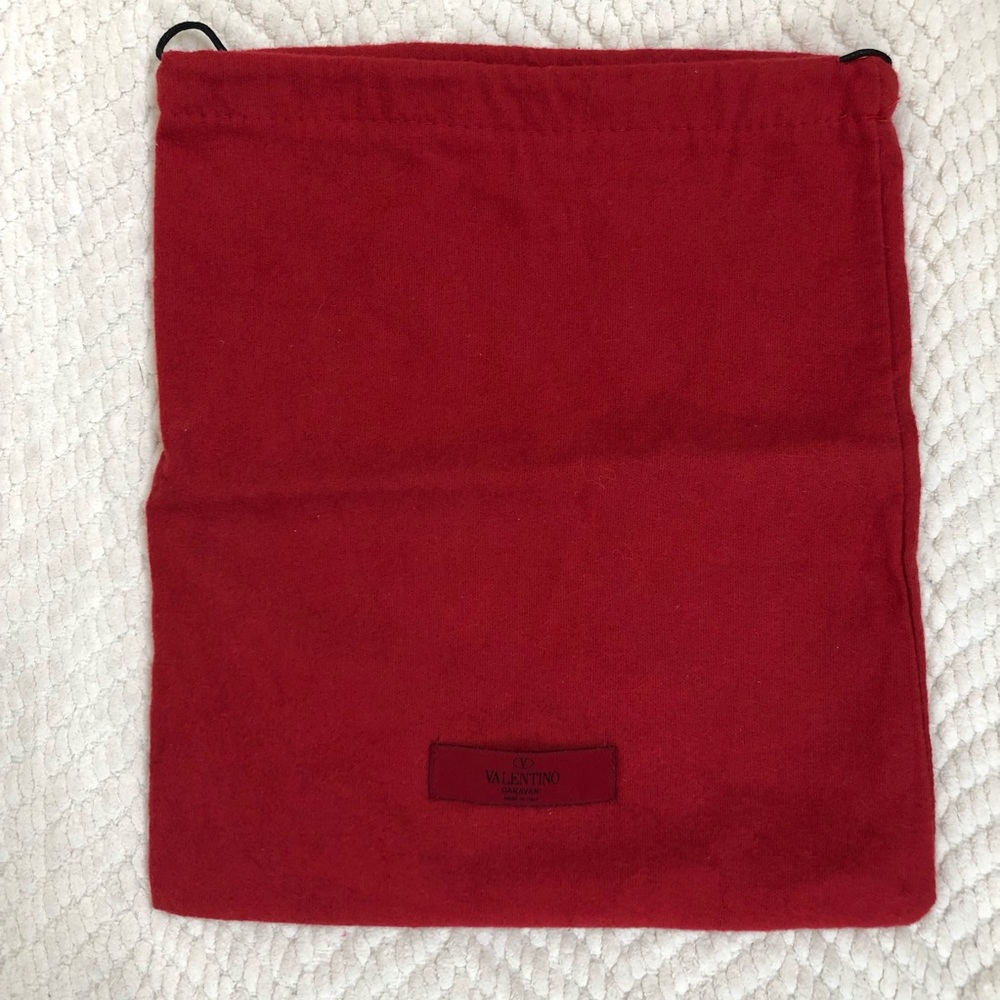 Valentino Garavani Red Felt Dust Bag Shoe Bag